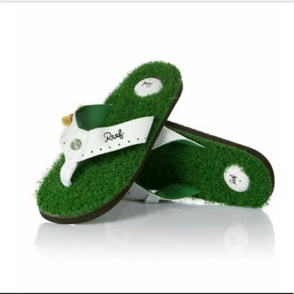 reef golf flip flops with spikes